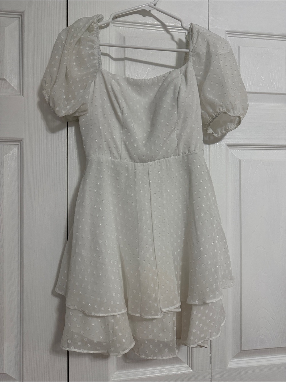 Short white dress